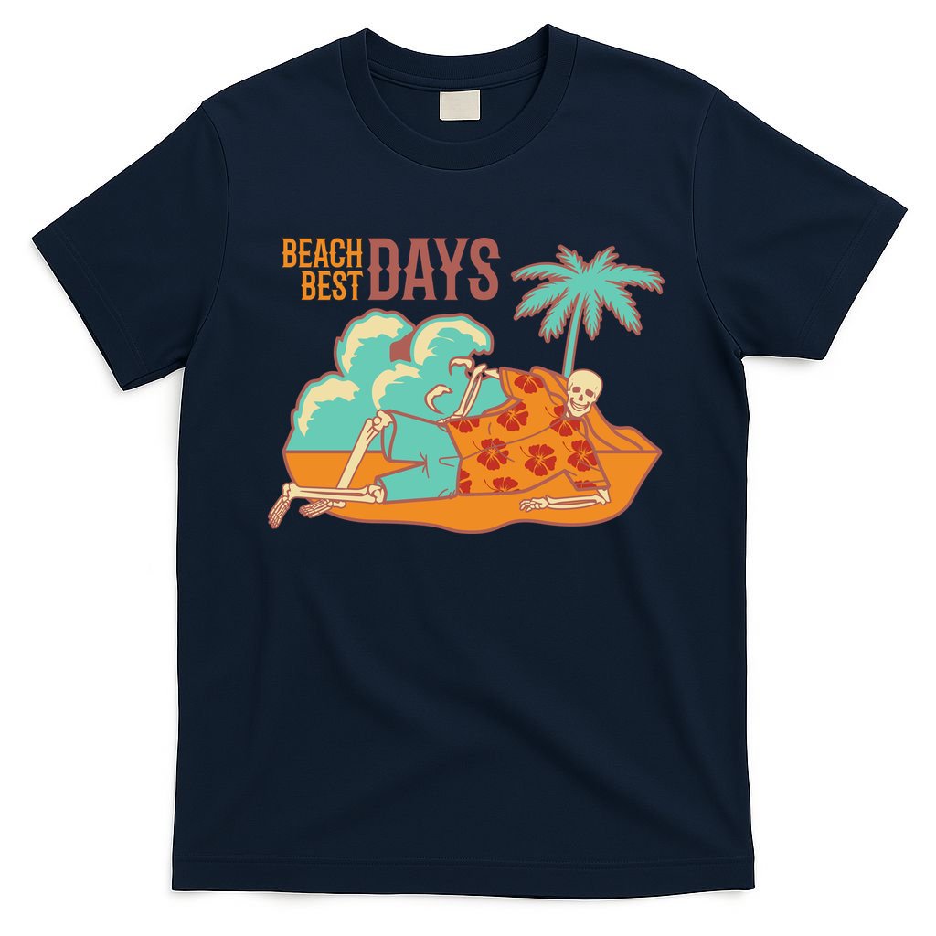 Best Beach Days Skeleton Summer Vibe T-Shirt