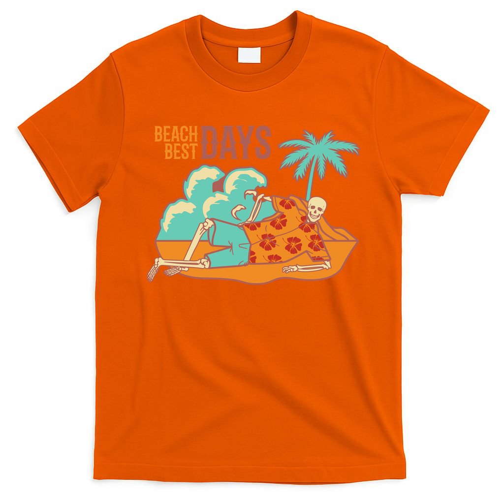 Best Beach Days Skeleton Summer Vibe T-Shirt