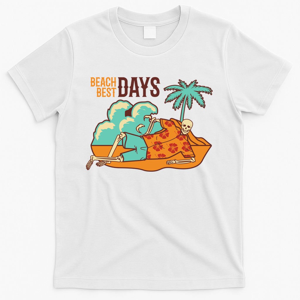 Best Beach Days Skeleton Summer Vibe T-Shirt