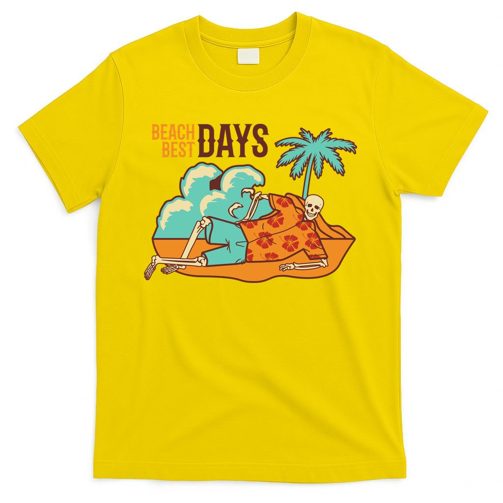 Best Beach Days Skeleton Summer Vibe T-Shirt