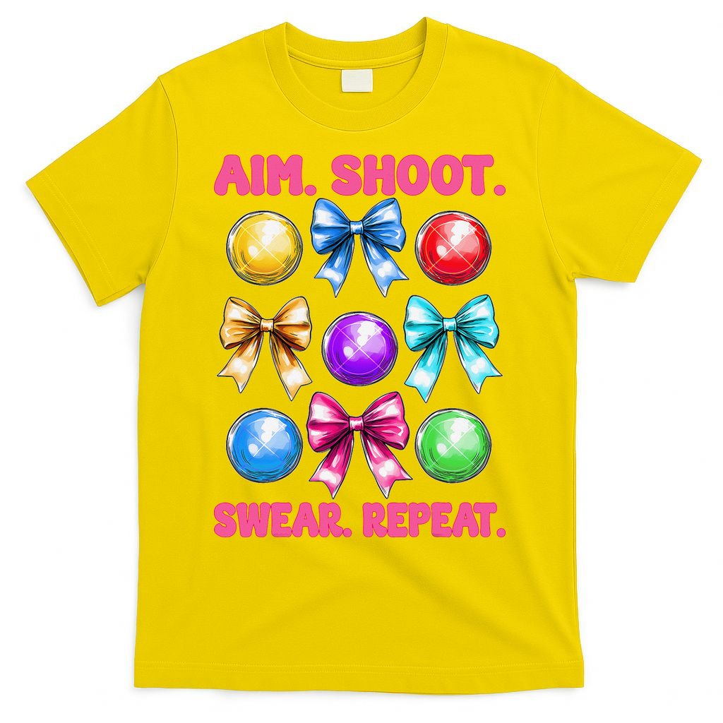 Bocce Ball Player Girl Mom Mothers Day Aim Shoot Swear T-Shirt