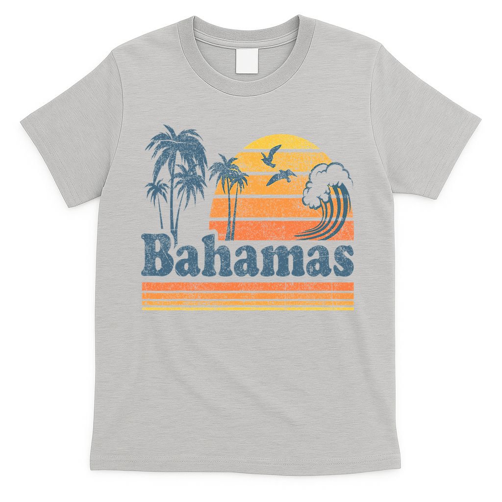 Bahamas Beach Summer Vacation Sunset Vintage 70S Retro T-Shirt