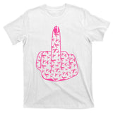 Breast Cancer Awareness FCK Breast Cancer Finger T-Shirt