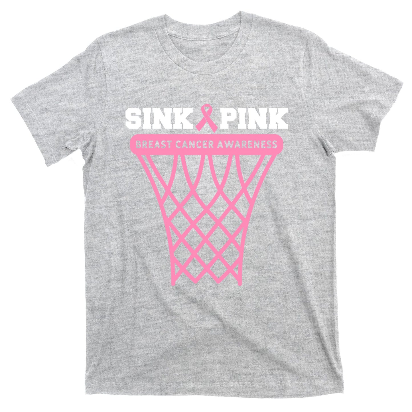 Breast Cancer Basketball Goal Pink Ribbon Awareness T-Shirt