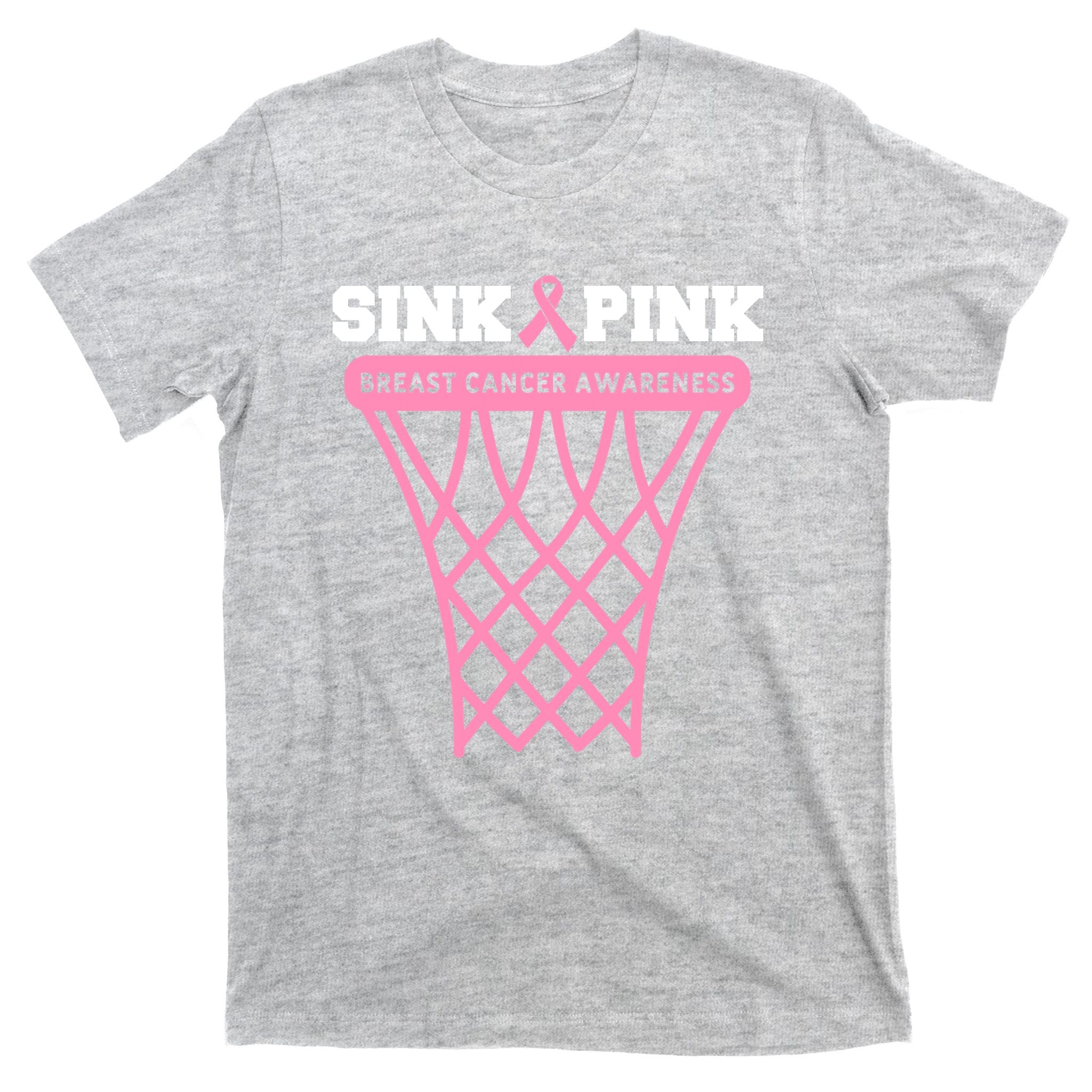 Breast Cancer Basketball Goal Pink Ribbon Awareness T-Shirt
