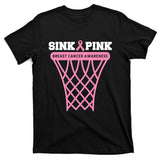 Breast Cancer Basketball Goal Pink Ribbon Awareness T-Shirt