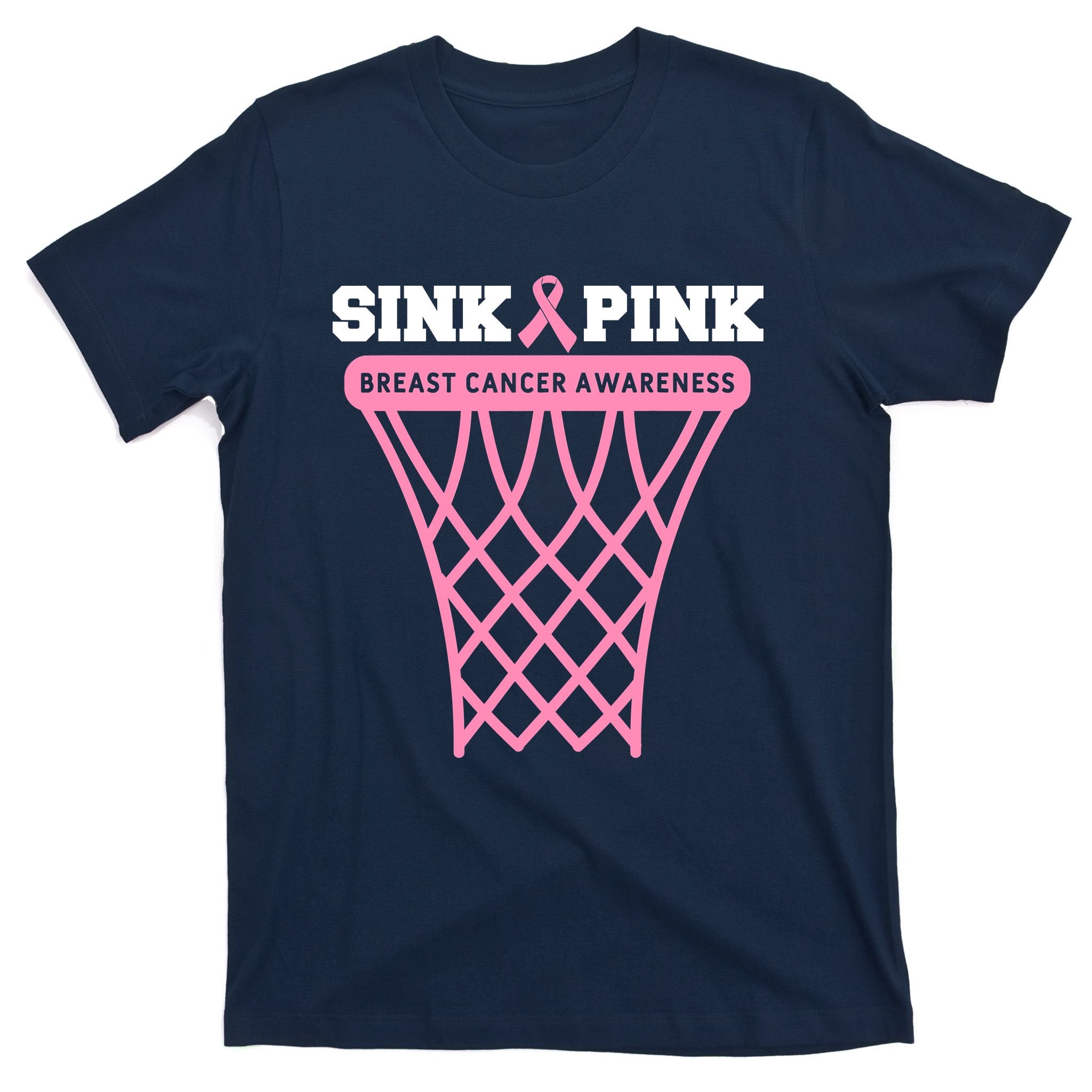 Breast Cancer Basketball Goal Pink Ribbon Awareness T-Shirt