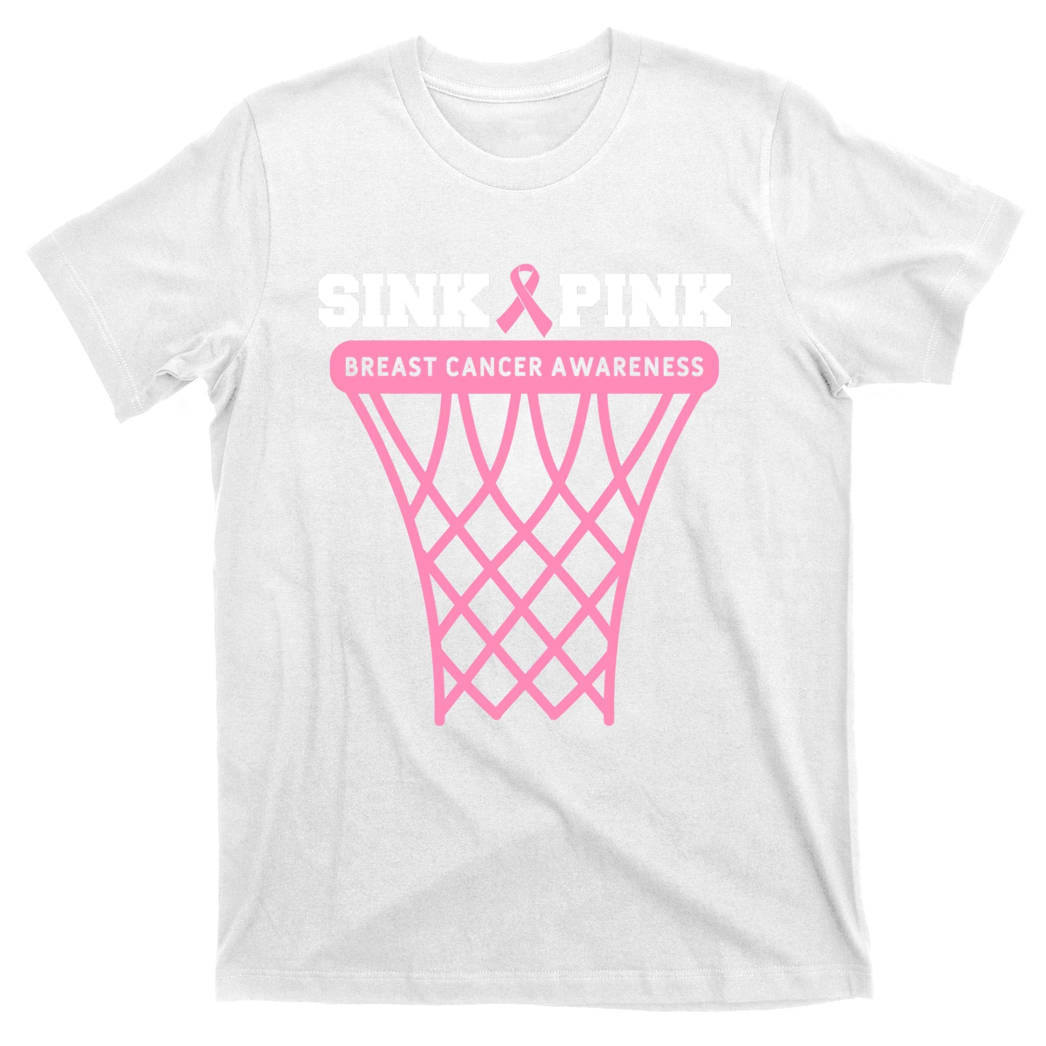 Breast Cancer Basketball Goal Pink Ribbon Awareness T-Shirt