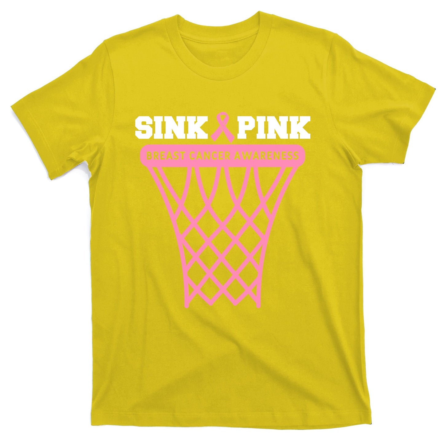 Breast Cancer Basketball Goal Pink Ribbon Awareness T-Shirt