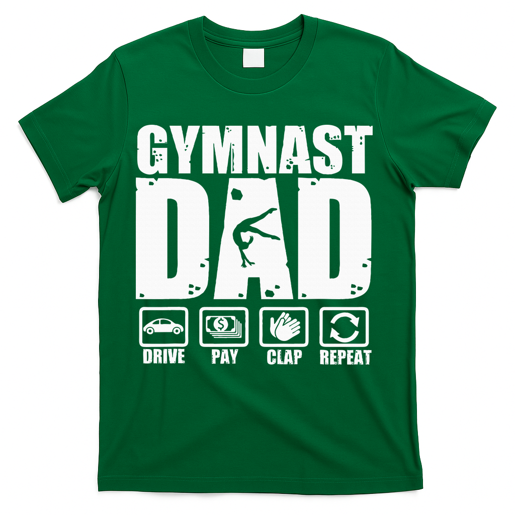 Gymnast Dad Proud Gymnastics Father Humor T-Shirt