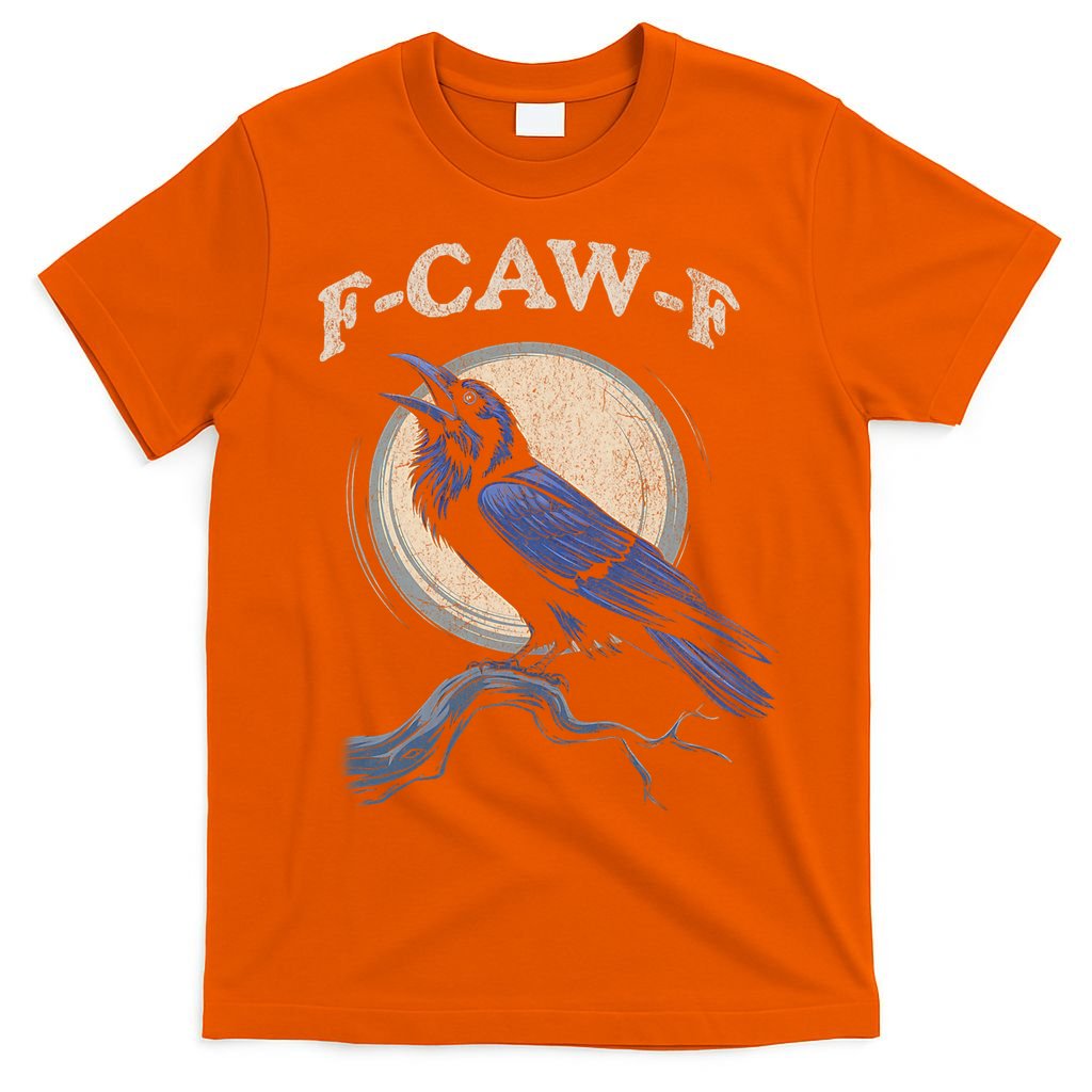 Black Crow F-Caw-F Funny Bird Moon T-Shirt