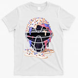 Baseball Catcher Mask Ice Cream Dripping Fan T-Shirt