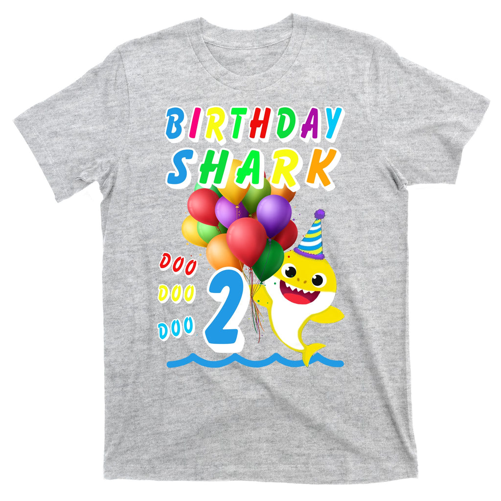 Baby Cute Shark Birthday Boy 2 Year Old T-Shirt