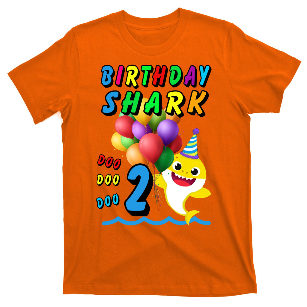 Baby Cute Shark Birthday Boy 2 Year Old T-Shirt