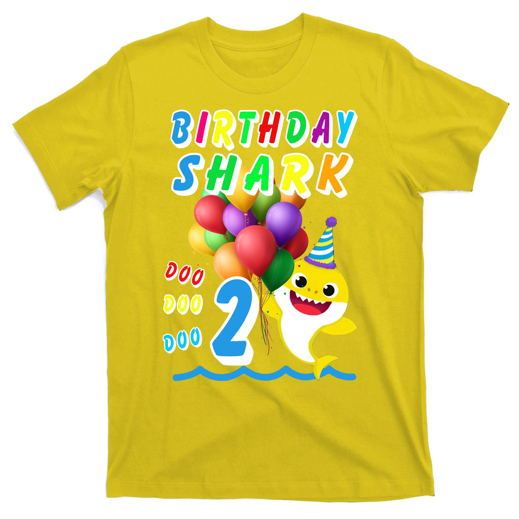 Baby Cute Shark Birthday Boy 2 Year Old T-Shirt