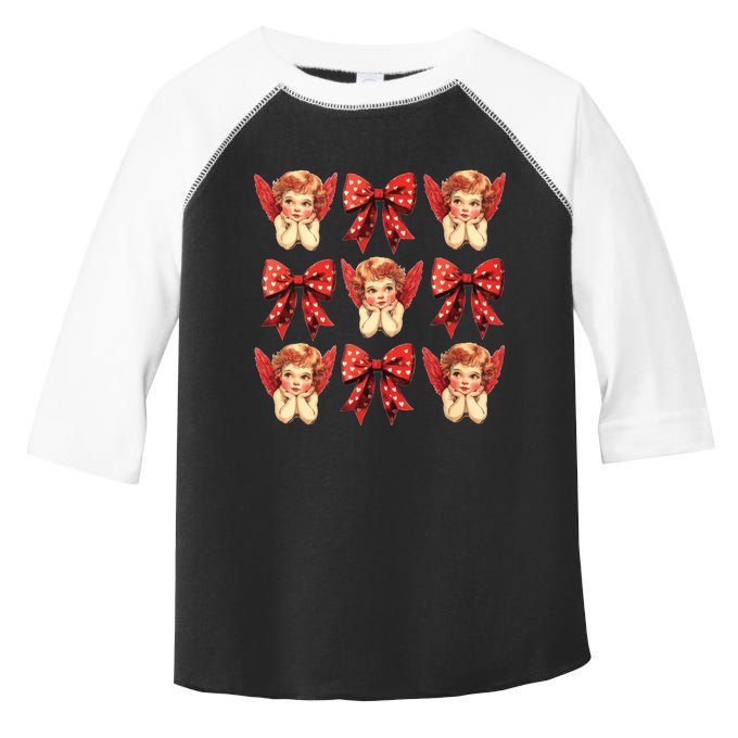 Bow Cupid Valentine Couples Love Arrow Gift Cute Valentine Toddler Fine Jersey T-Shirt