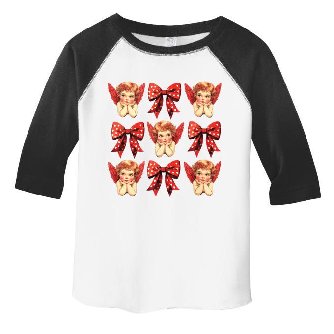 Bow Cupid Valentine Couples Love Arrow Gift Cute Valentine Toddler Fine Jersey T-Shirt
