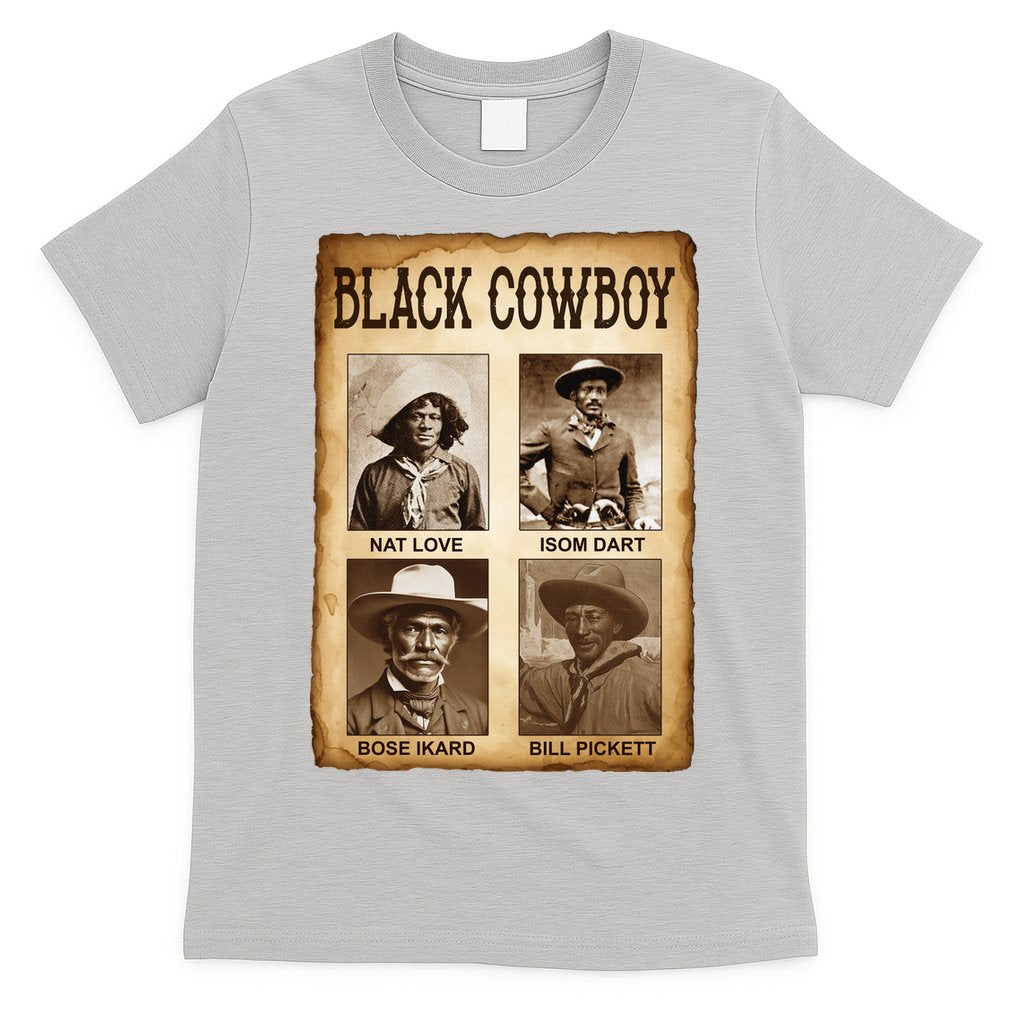 Black Cowboy Western Rodeo Melanin Black History Texas T-Shirt