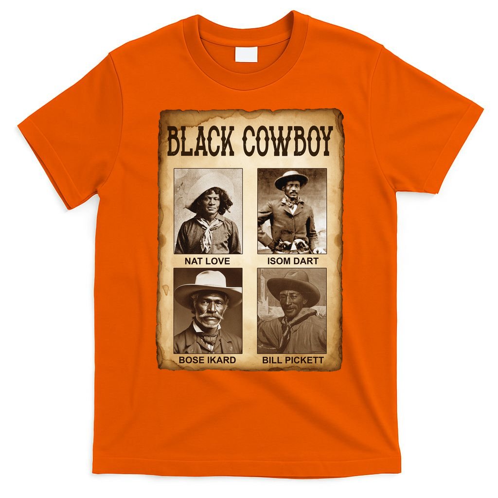 Black Cowboy Western Rodeo Melanin Black History Texas T-Shirt