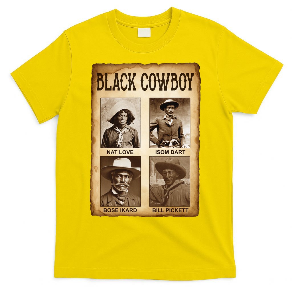 Black Cowboy Western Rodeo Melanin Black History Texas T-Shirt