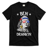 Ben Drankin 4th Of July Benjamin Franklin Women Usa Flag T-Shirt