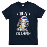 Ben Drankin 4th Of July Benjamin Franklin Women Usa Flag T-Shirt