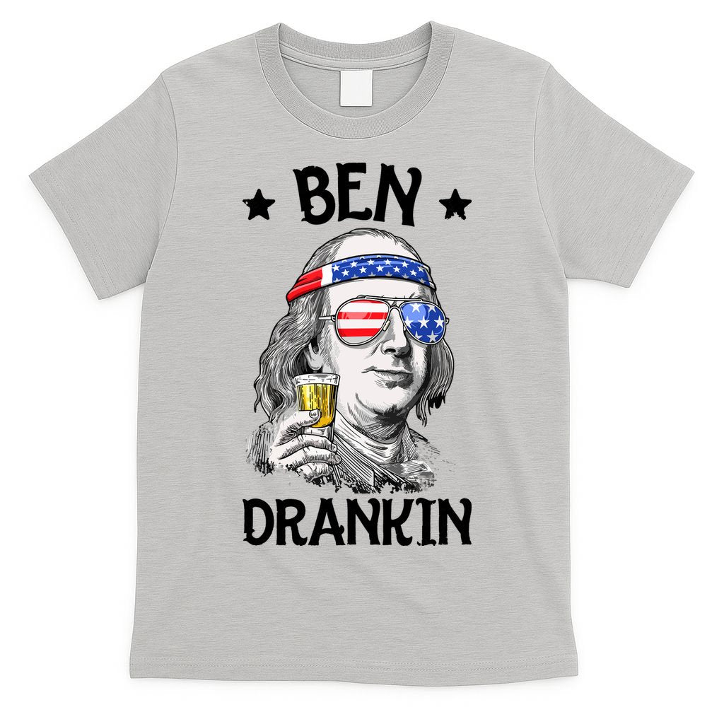 Ben Drankin 4th Of July Benjamin Franklin Men Women USA Flag T-Shirt