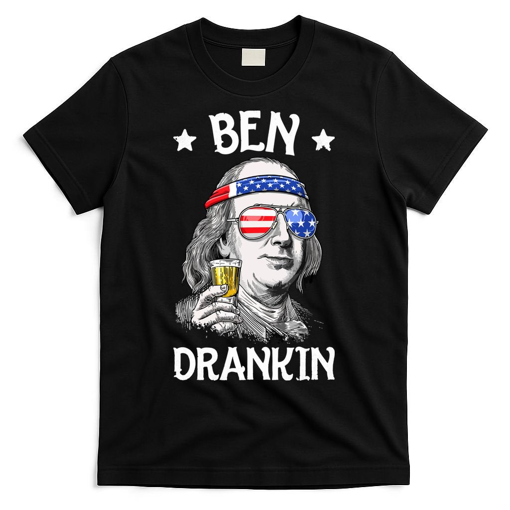 Ben Drankin 4th Of July Benjamin Franklin Men Women USA Flag T-Shirt