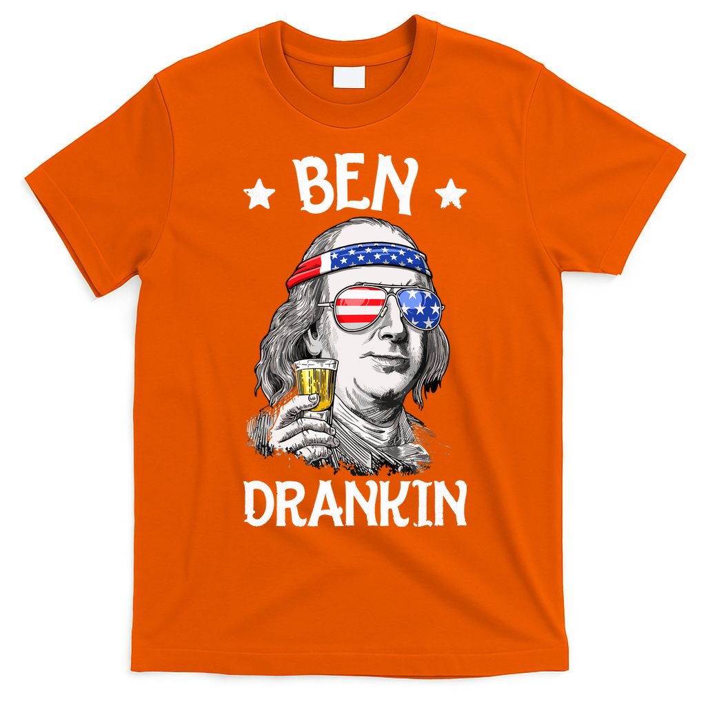 Ben Drankin 4th Of July Benjamin Franklin Men Women USA Flag T-Shirt