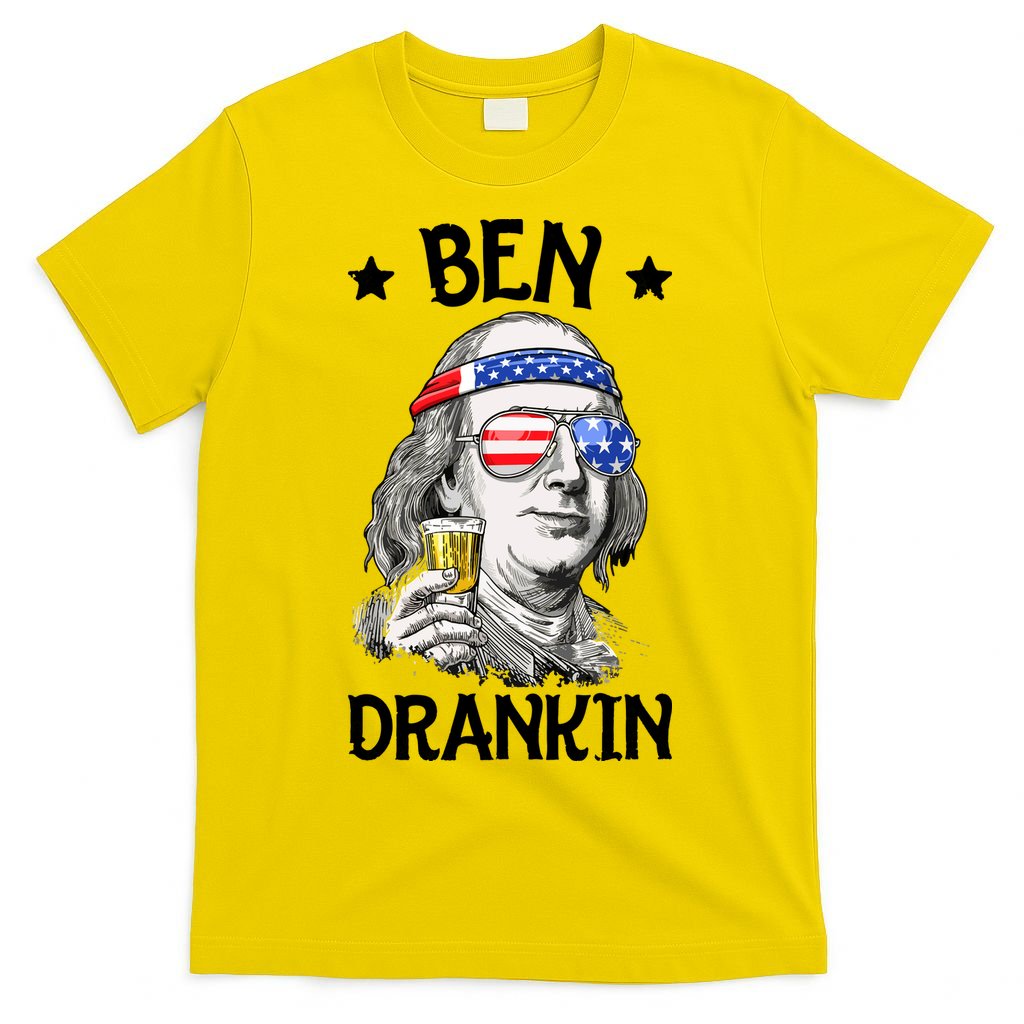 Ben Drankin 4th Of July Benjamin Franklin Men Women USA Flag T-Shirt