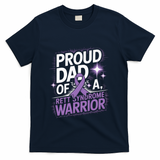 Proud Dad Of A Rett Syndrome Warrior Rtt Awareness Daddy Gift T-Shirt