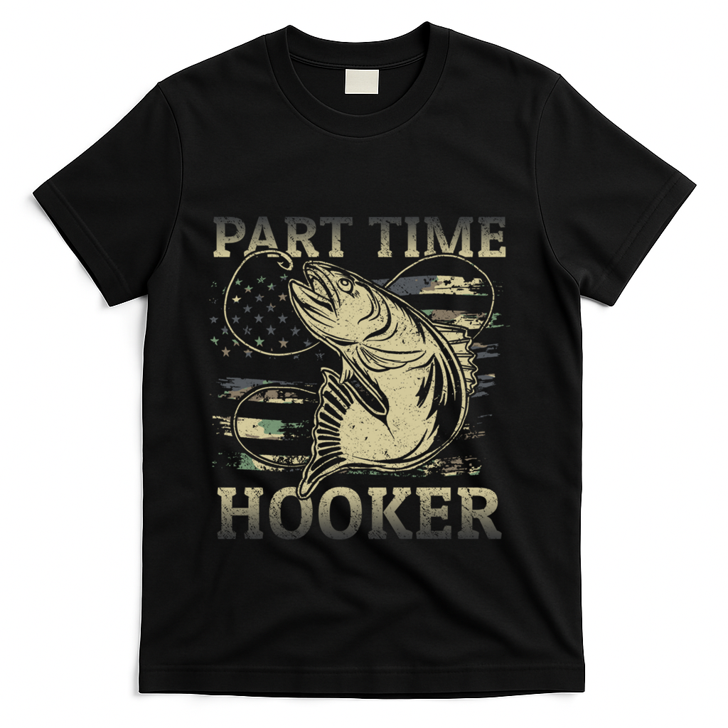 Part Time Hooker Fisher Funny Fishing Cute Gift T-Shirt