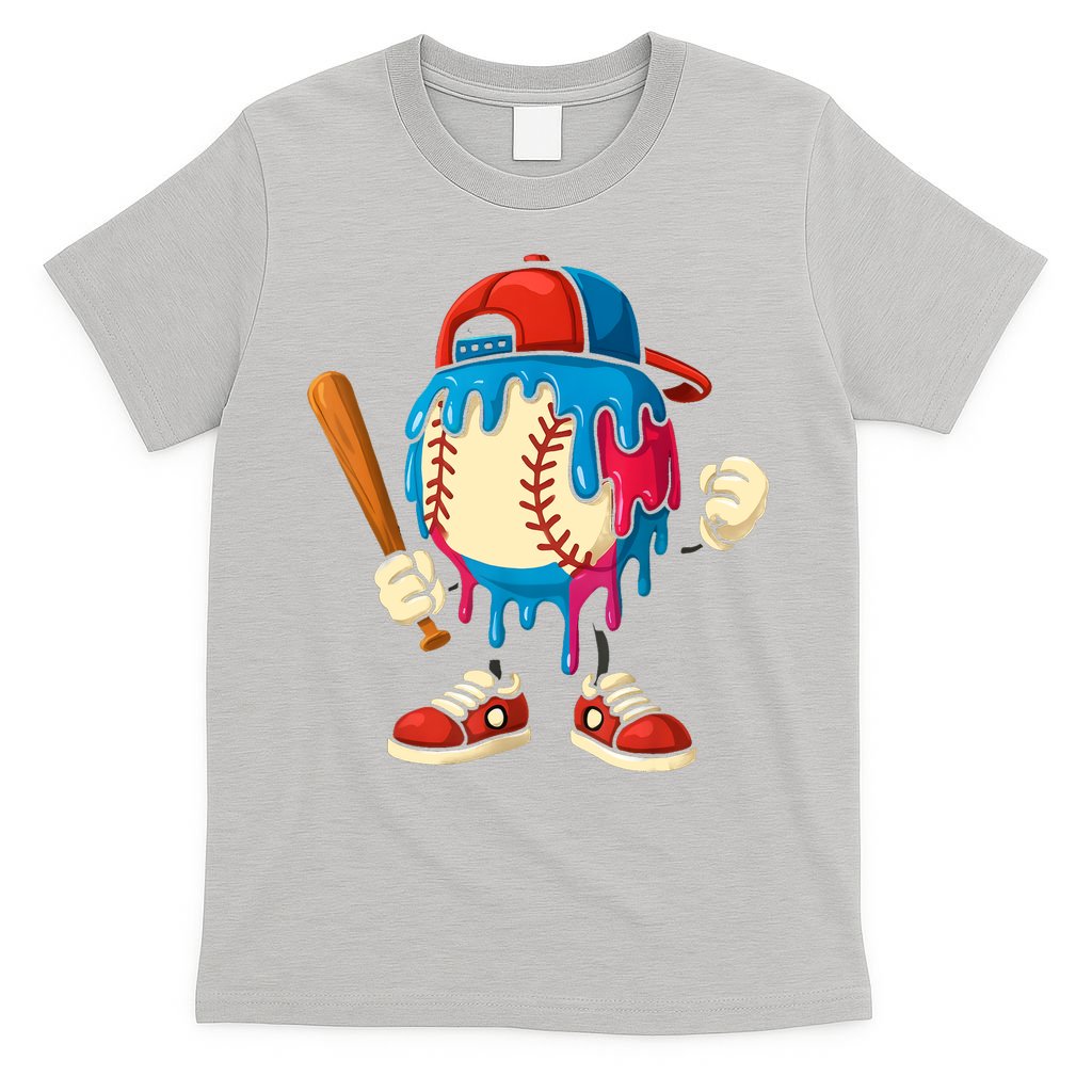 Baseball Drip Boy Ice Cream Drip Sport Game Day  T-Shirt
