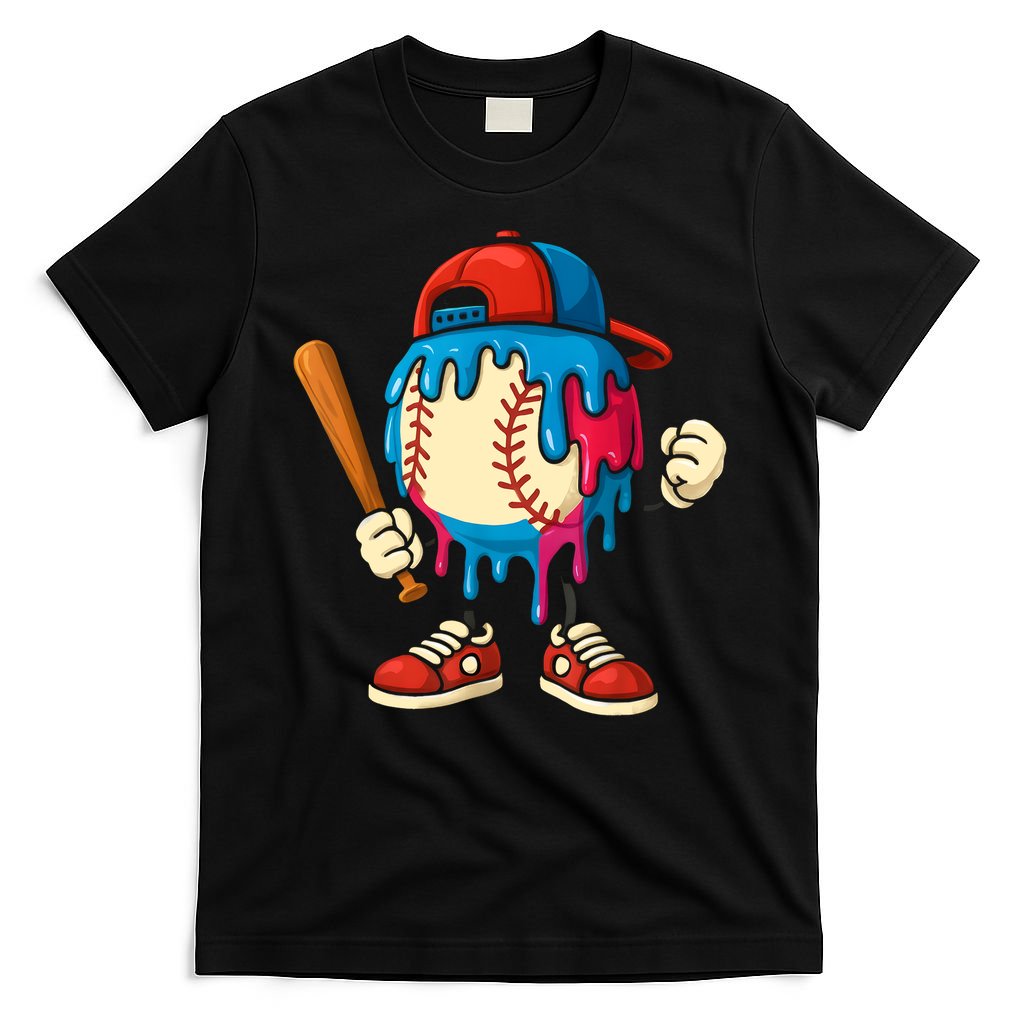 Baseball Drip Boy Ice Cream Drip Sport Game Day  T-Shirt