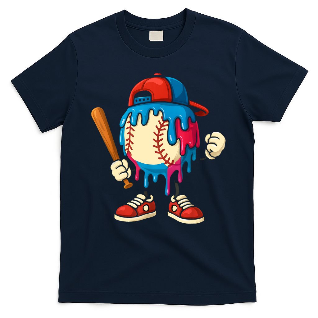 Baseball Drip Boy Ice Cream Drip Sport Game Day  T-Shirt