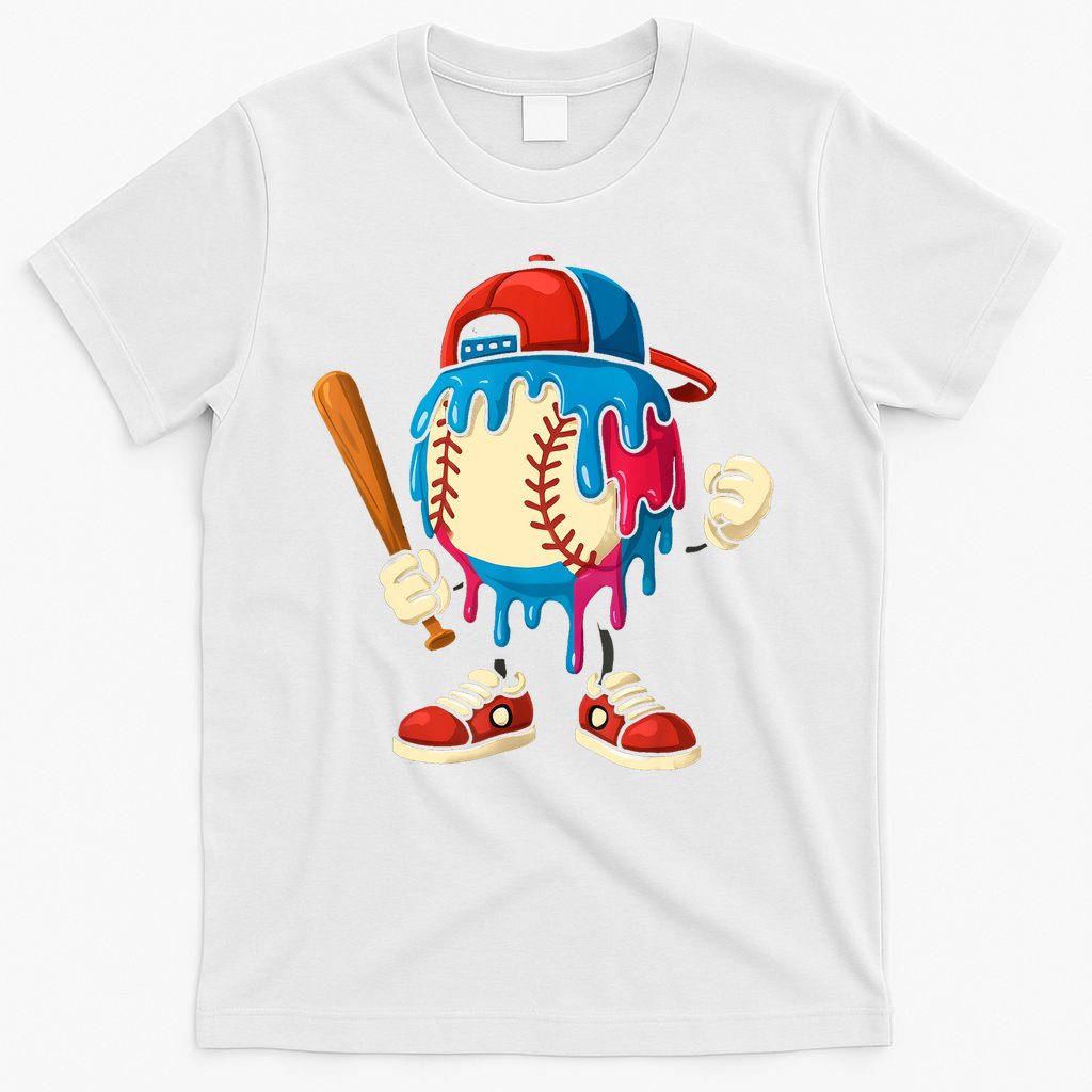 Baseball Drip Boy Ice Cream Drip Sport Game Day  T-Shirt