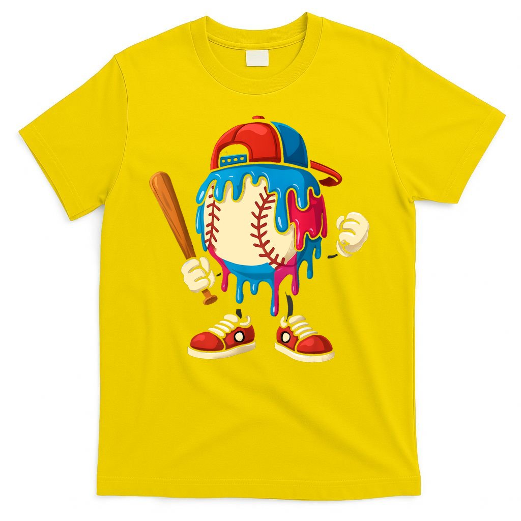 Baseball Drip Boy Ice Cream Drip Sport Game Day  T-Shirt