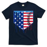 Baseball Drip Boys Ice Cream Patriotic American Flag T-Shirt