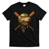 Baseball Drip Camo Home Plate Sports Cool Game Day Drip T-Shirt