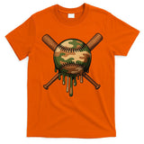 Baseball Drip Camo Home Plate Sports Cool Game Day Drip T-Shirt