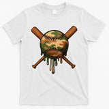 Baseball Drip Camo Home Plate Sports Cool Game Day Drip T-Shirt