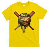 Baseball Drip Camo Home Plate Sports Cool Game Day Drip T-Shirt