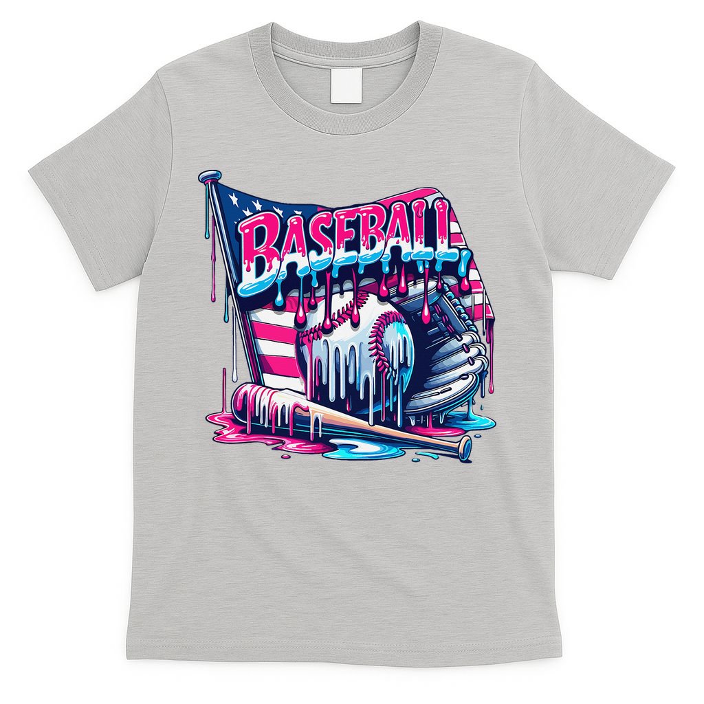 Baseball Drip For Ice Cream Drip Bat Baseball T-Shirt