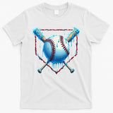 Baseball Drip For Home Plate Ice Cream Drip Funny T-Shirt