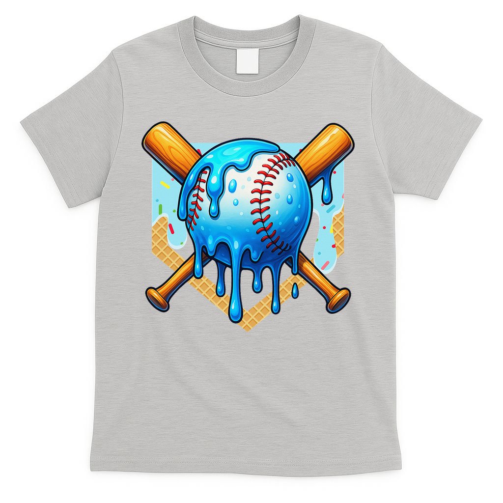 Baseball Drip For Ice Cream Drip Baseball T-Shirt