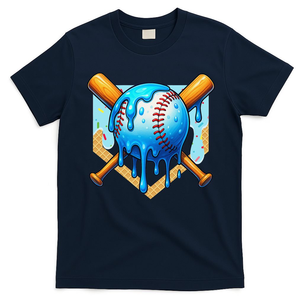 Baseball Drip For Ice Cream Drip Baseball T-Shirt