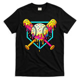 Baseball Drip For Home Plate Ice Cream Drip Sport T-Shirt