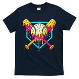 Baseball Drip For Home Plate Ice Cream Drip Sport T-Shirt