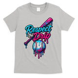 Baseball Drip Home Plate Sports Respect The Drip T-Shirt