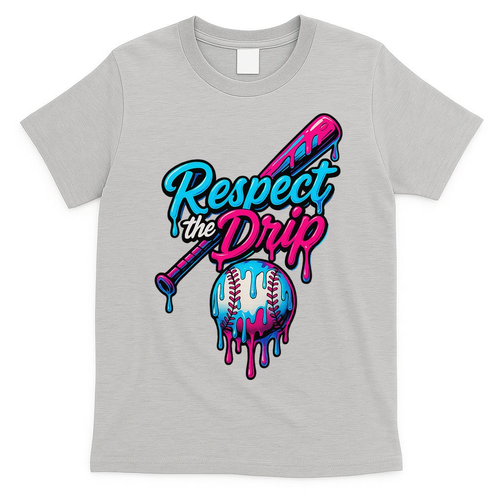 Baseball Drip Home Plate Sports Respect The Drip T-Shirt